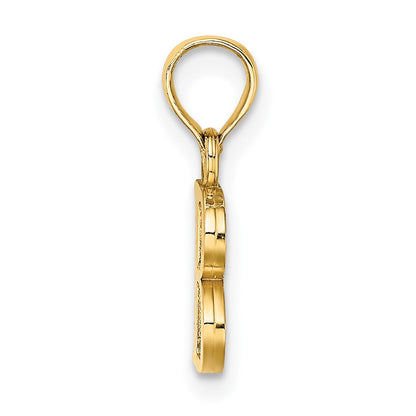 10K Gelbgold 10K Poliert B Block Initiale Charm
