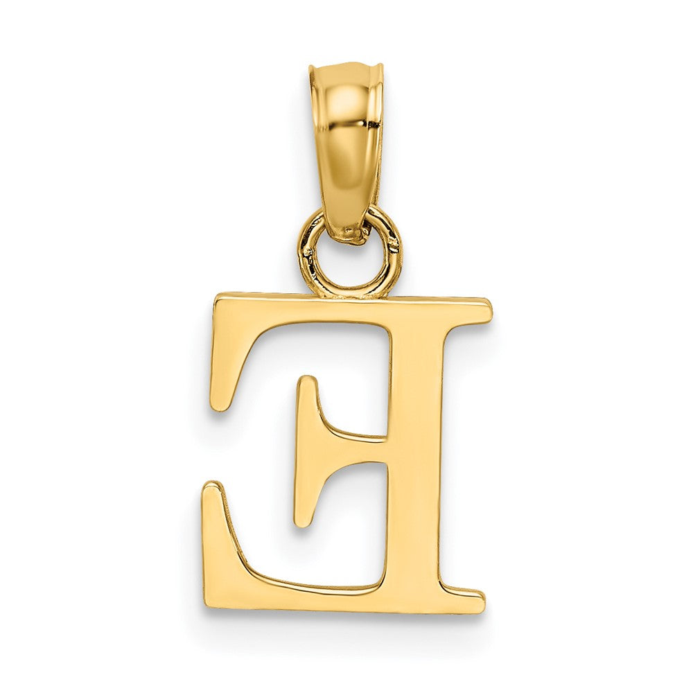 10K Gelbgold 10K Poliert E Block Initiale Charm