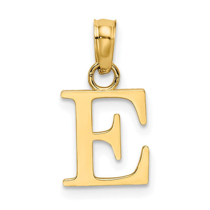 10K Gelbgold 10K Poliert E Block Initiale Charm