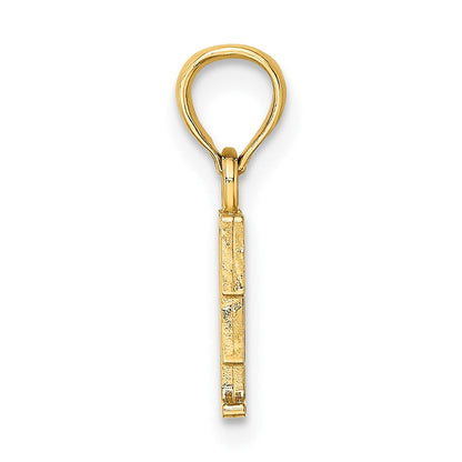 10K Gelbgold 10K Poliert F Block Initiale Charm