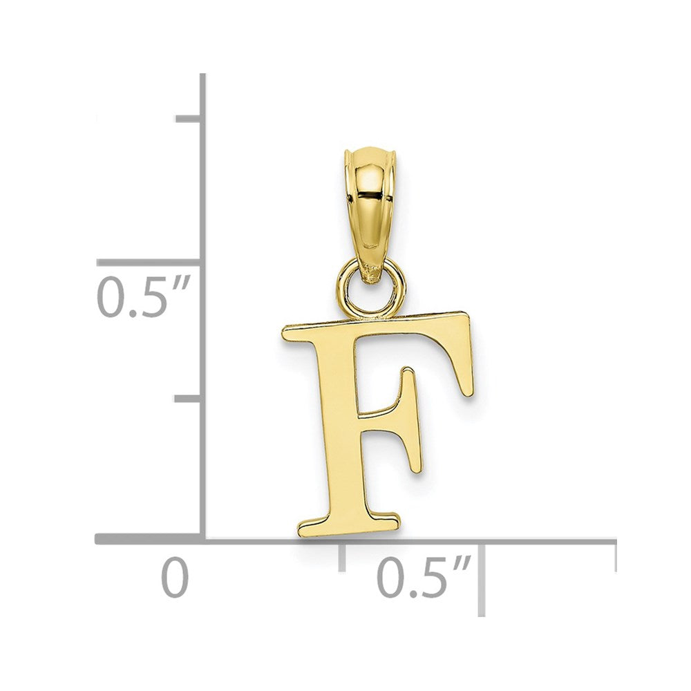 10K Gelbgold 10K Poliert F Block Initiale Charm