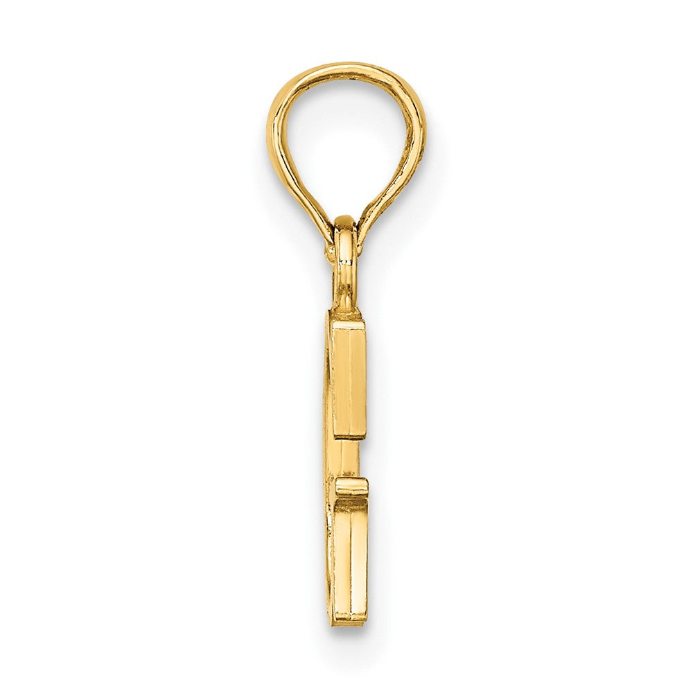 10K Gelbgold 10K Poliert G Block Initiale Charm