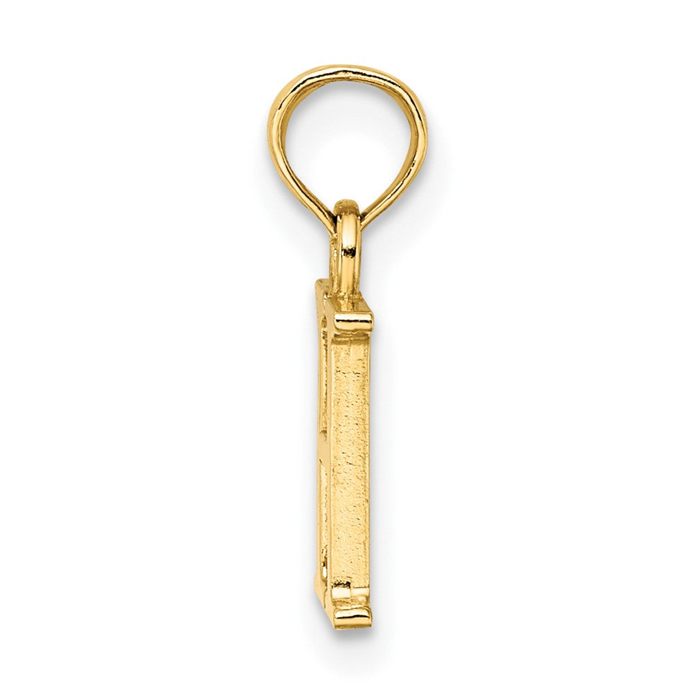 10K Gelbgold 10K Poliert H Block Initiale Charm