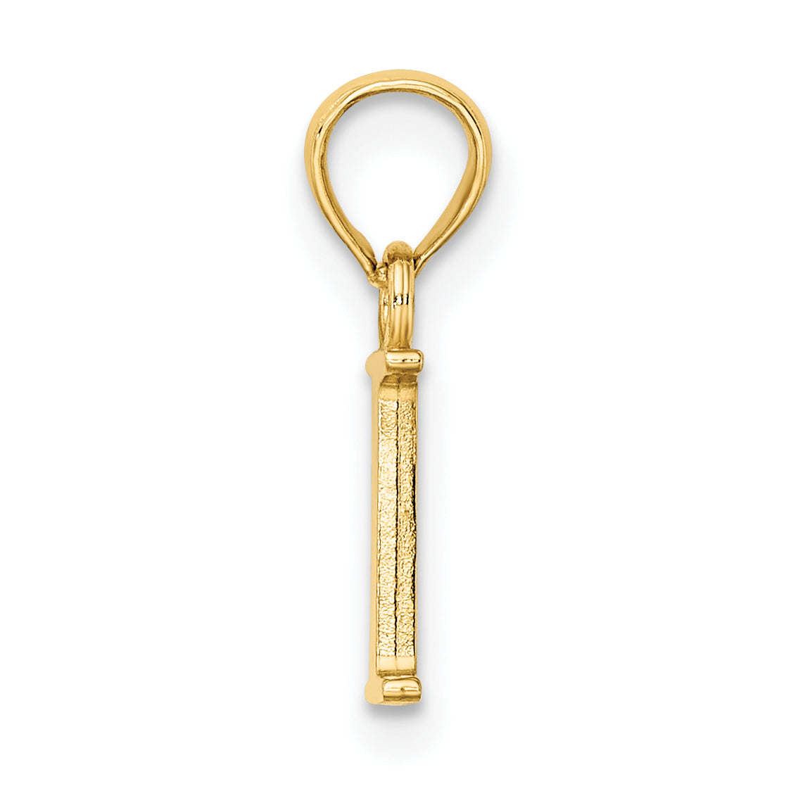 10K Gelbgold 10K Poliert I Block Initiale Charm