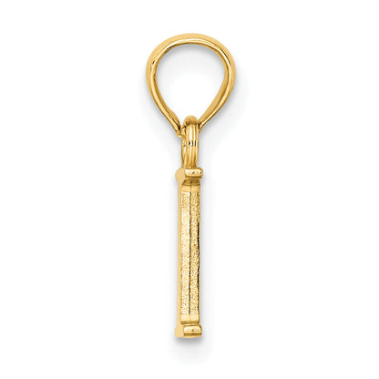 10K Gelbgold 10K Poliert I Block Initiale Charm