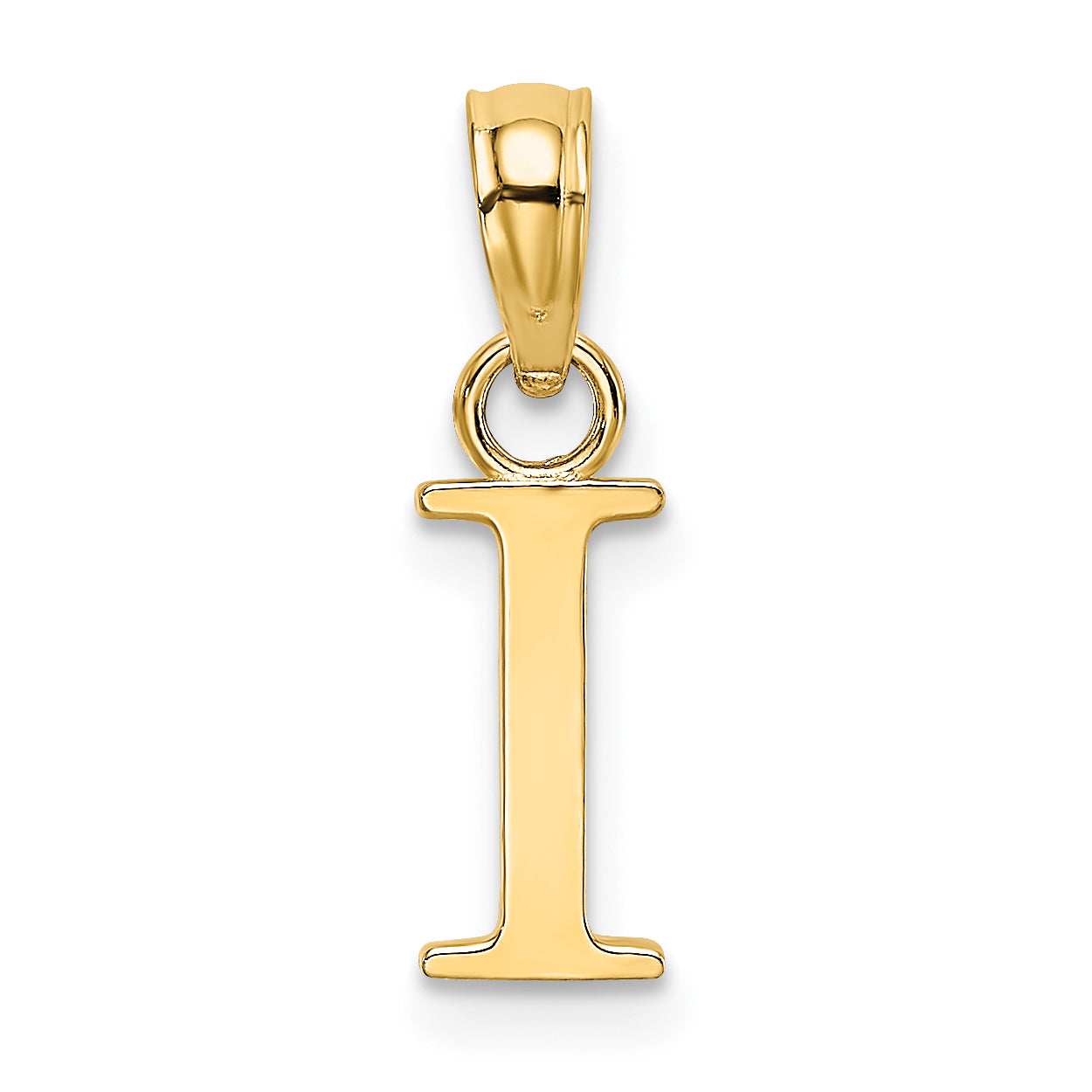 10K Gelbgold 10K Poliert I Block Initiale Charm