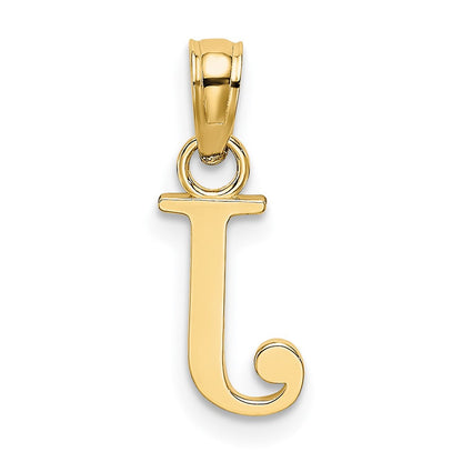 10K Gelbgold 10K Poliert J Block Initiale Charm