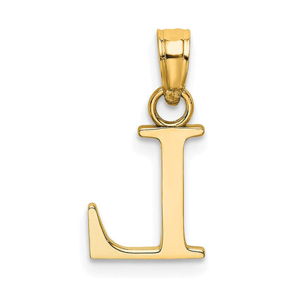 10K Gelbgold 10K Poliert L Block Initiale Charm