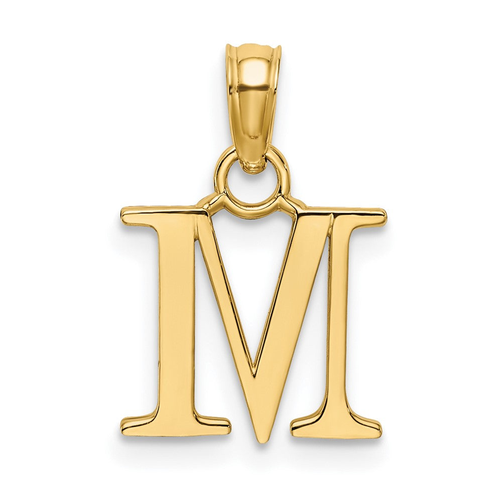 10K Gelbgold 10K Poliert M Block Initiale Charm