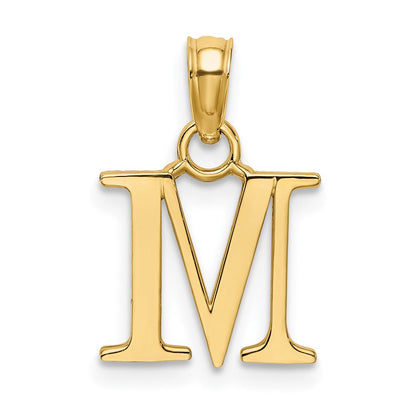 10K Gelbgold 10K Poliert M Block Initiale Charm