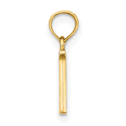 10K Gelbgold 10K Poliert N Block Initiale Charm