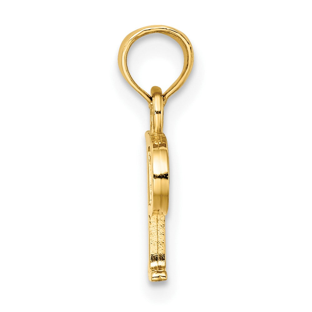 10K Gelbgold 10K Poliert P Block Initiale Charm