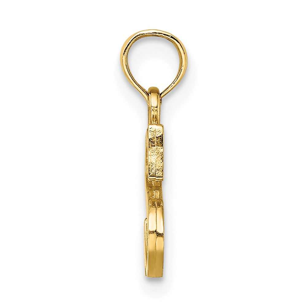 10K Gelbgold 10K Poliert S Block Initiale Charm