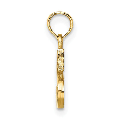 10K Gelbgold 10K Poliert S Block Initiale Charm
