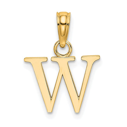 10K Gelbgold 10K Poliert W Block Initiale Charm
