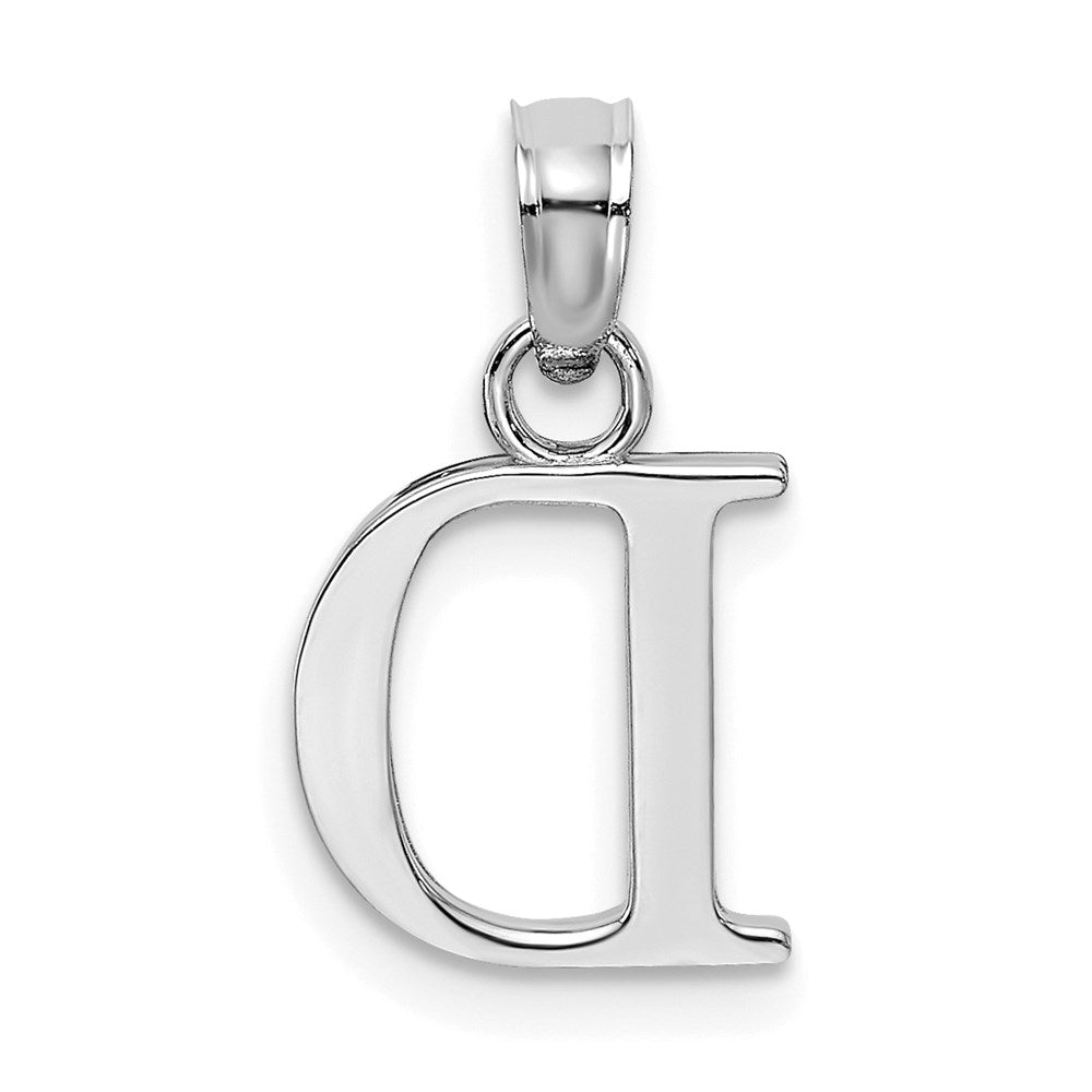 10K Weißgold 10kw D Block Initiale Charm