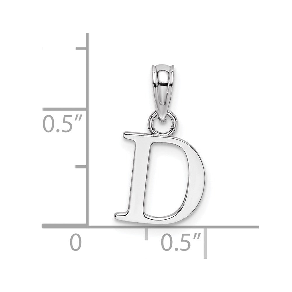 10K Weißgold 10kw D Block Initiale Charm