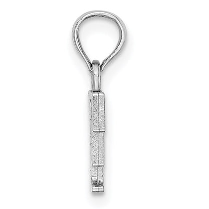10K Weißgold 10K Poliert F Block Initiale Charm