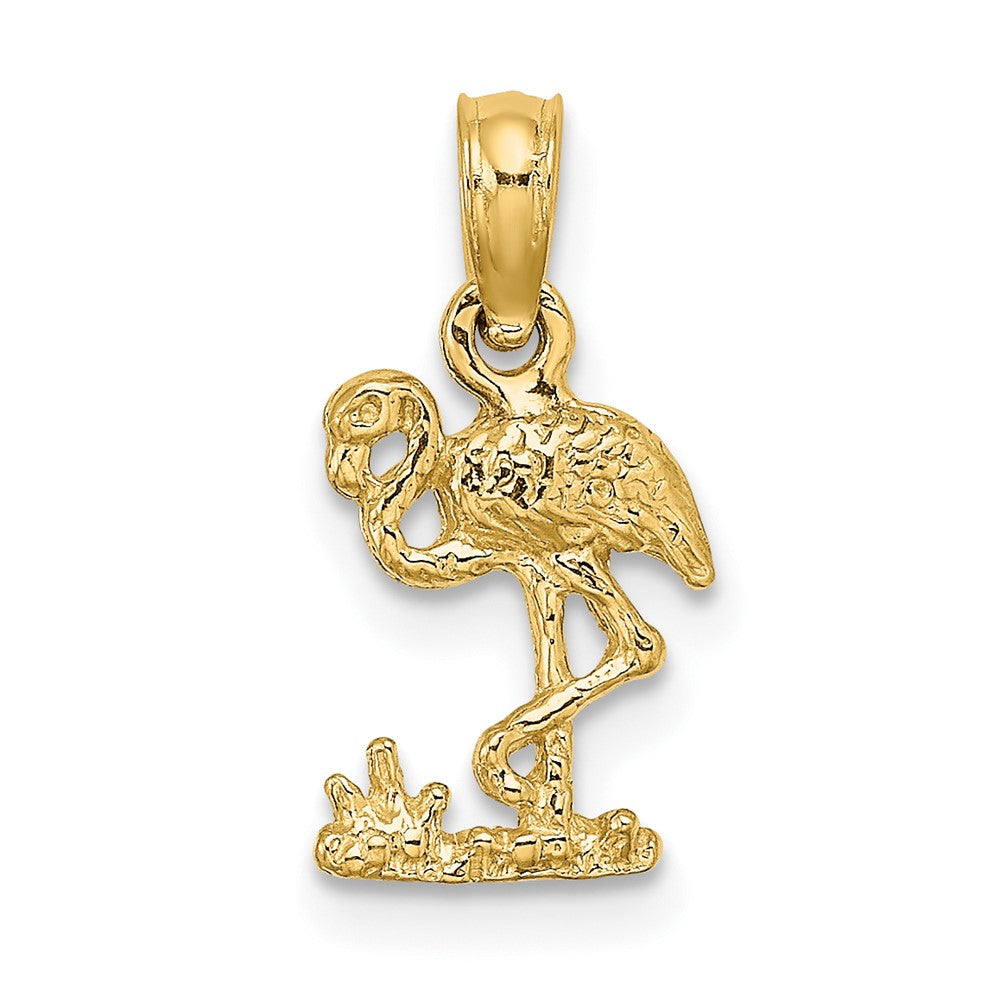 10K Gelbgold 10K Mini Flamingo Charm