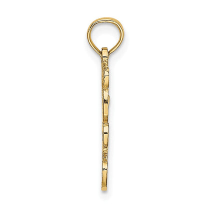 10K Gelbgold 10K Ausgeschnitten Teddy Bär Charm