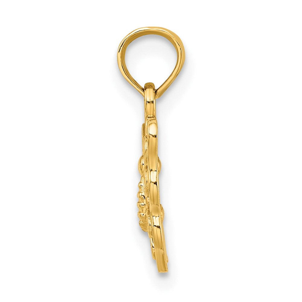 10K Gelbgold 10K Ausgeschnitten Klein Schmetterling Charm