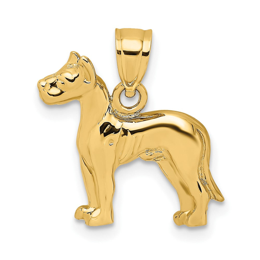10K Gelbgold 10K 2-d Great Dane Hund Charm