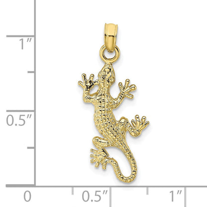 10K Gelbgold Lizard Charm