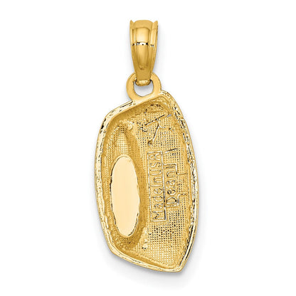 10K Gelbgold 10K Kitty Bowl Charm