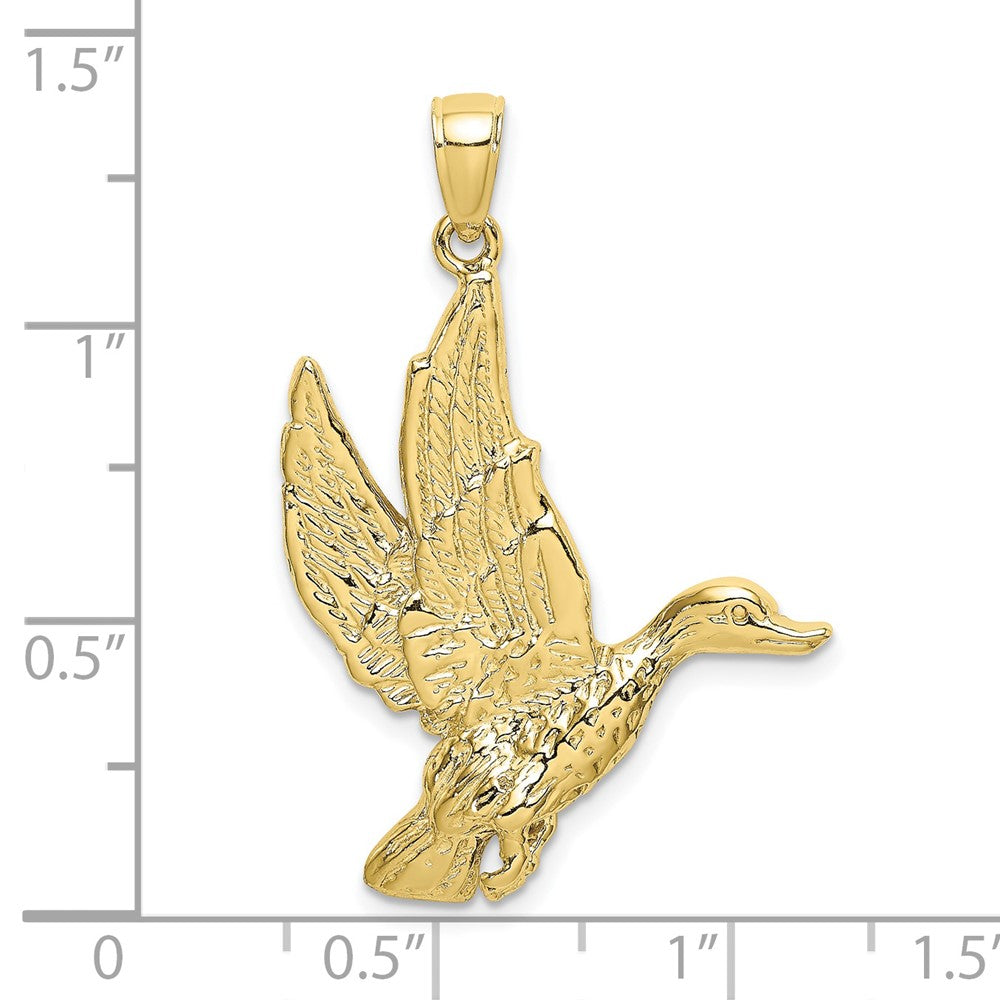 10K Gelbgold 10K Flying Mallard Duck Charm