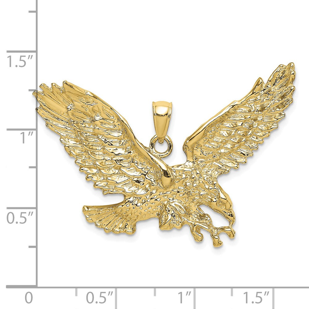 10K Gelbgold 10K Adler mit Beak Touching Claws Charm