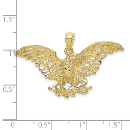 10K Gelbgold 10K Adler mit Flügel Spread Charm
