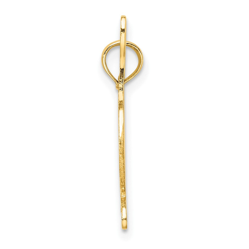10K Gelbgold 10K Strukturiert Pferd Kopf und Schuh Charm