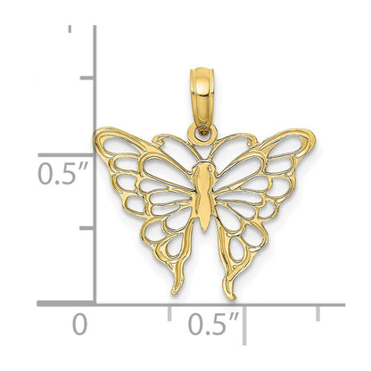 10K Gelbgold 10K Schmetterling Charm