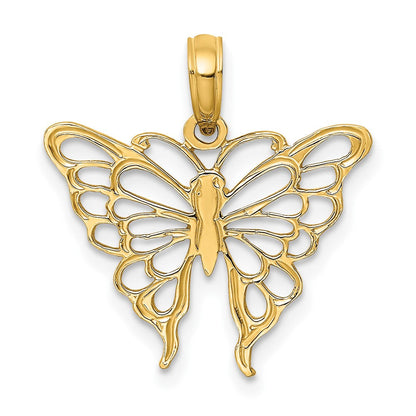 10K Gelbgold 10K Schmetterling Charm