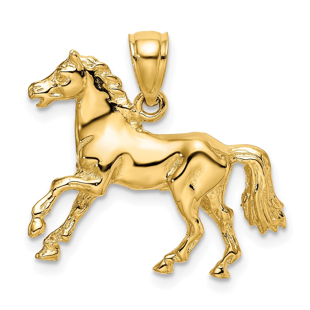 10K Gelbgold 10K 3-d Pferd Charm