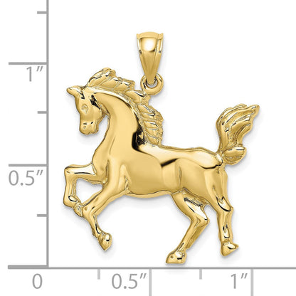 10K Gelbgold 10K 2-d Pferd Charm