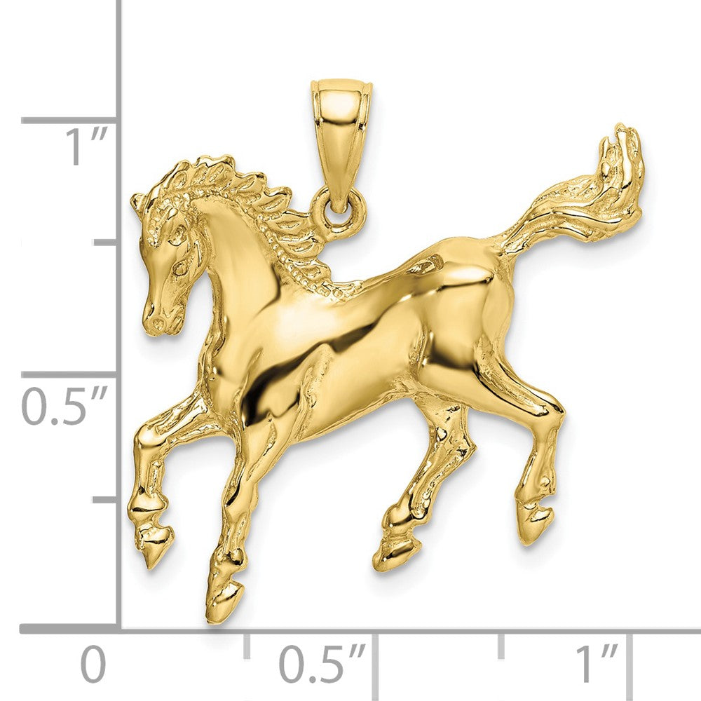 10K Gelbgold 10K 2-d Pferd Charm