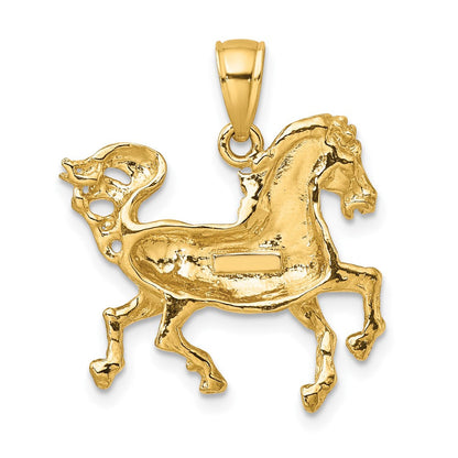 10K Gelbgold 10K 2-d Pferd Charm