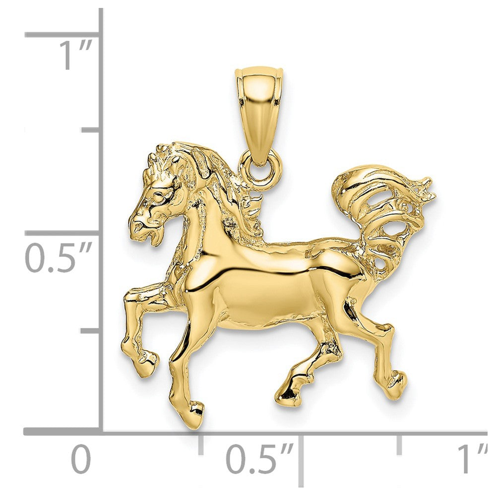 10K Gelbgold 10K 2-d Pferd Charm