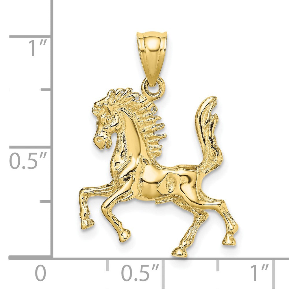 10K Gelbgold 10K 3-d Pferd Charm