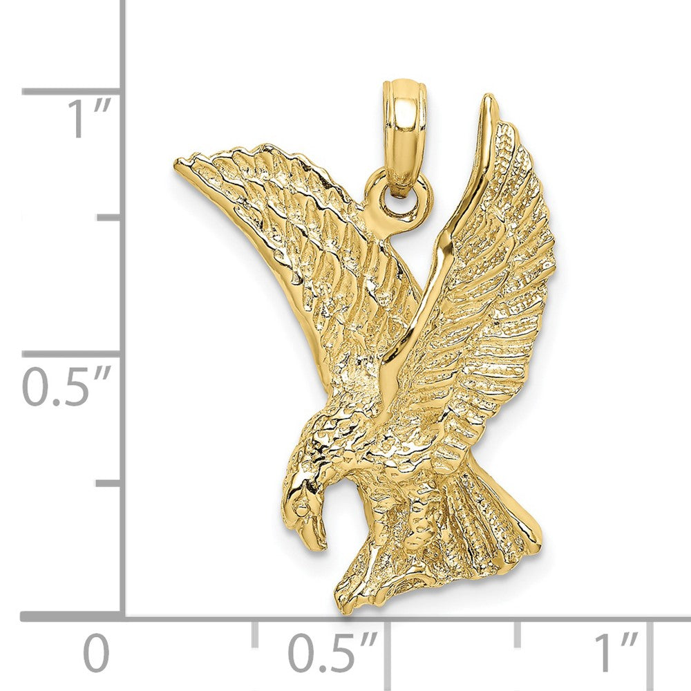 10K Gelbgold 10K Adler Landing mit Flügel Up Charm