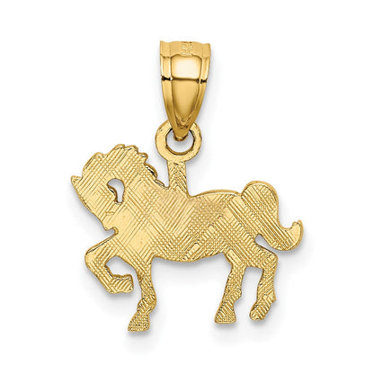 10K Gelbgold 10K Carousel Pferd Charm