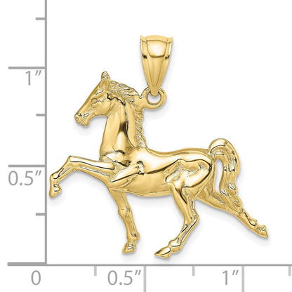 10K Gelbgold 10K 3-d Tennessee Walking Pferd Charm