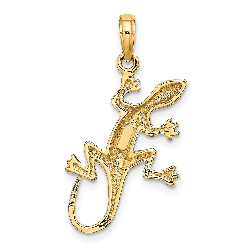 10K Gelbgold 10K 2-d Gecko Charm