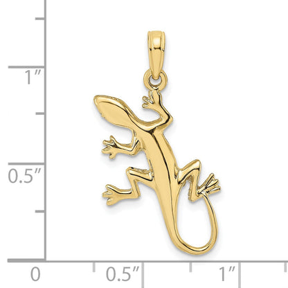 10K Gelbgold 10K 2-d Gecko Charm