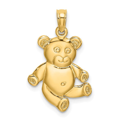 10K Gelbgold Wendbar Teddy Bär Charm