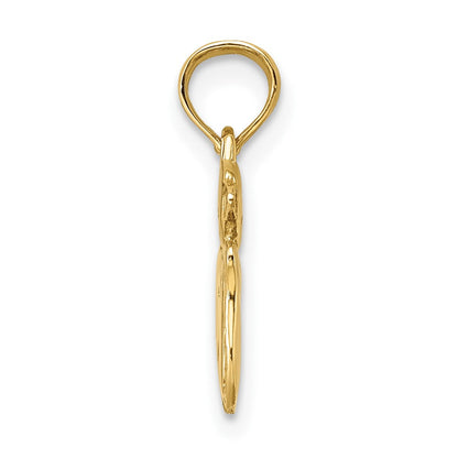 10K Gelbgold 10K 3-d Poliert Zwei Kittens Charm