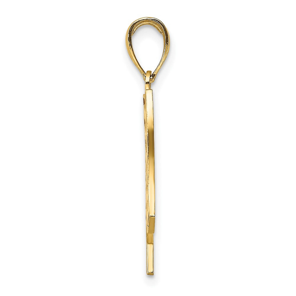 10K Gelbgold 10K mit Emaille American Flag Charm
