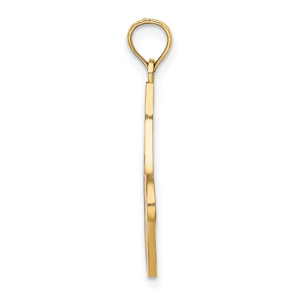 10K Gelbgold 10K Emaille Ho Weihnachten Stocking Charm