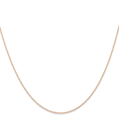 10K Roségold.6 Mm Carded Ankerkette Kordel Halskette